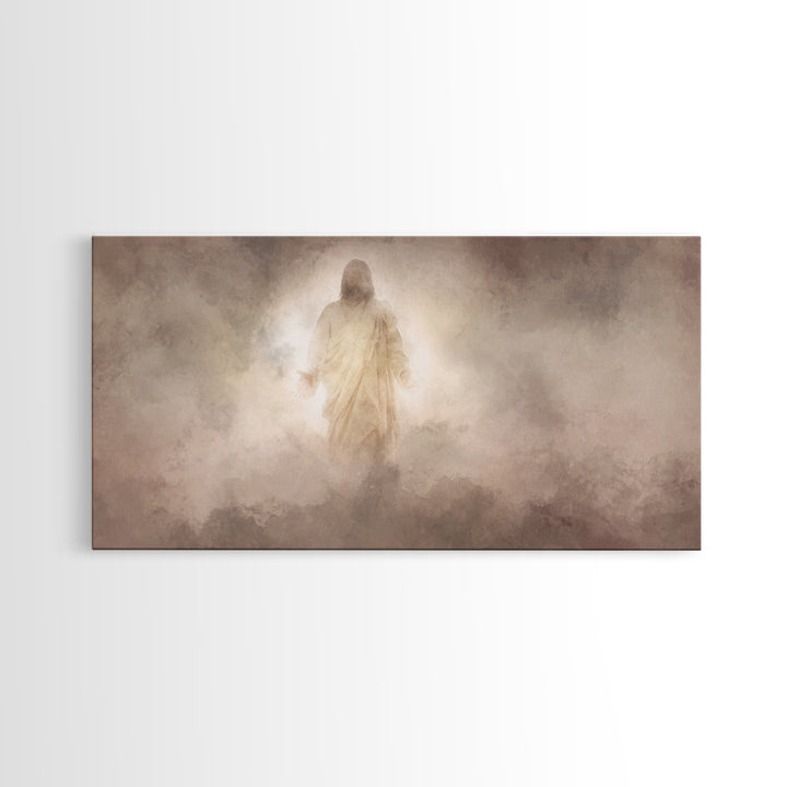 Heavenly Glory | Framed Canvas Print | Christian Art Canvas | Jesus Painting | Christian Wall Art | Christian Decor | Modern Christian Art