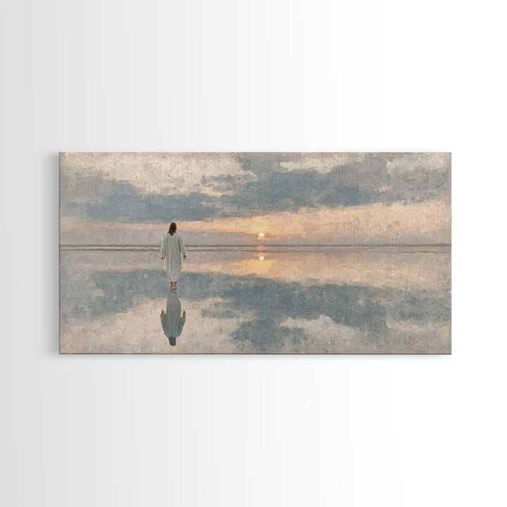 Dawn Of Mercy – Framed Canvas Print – Christian Art Print – Christian Wall Art – Jesus Art Print – Subtle Christian Paintings