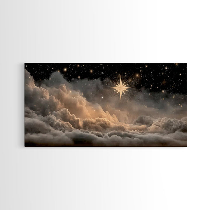 Heavenly Wonder – Framed Canvas Print – Christian Christmas Art – Christmas Canvas Wall Art – Christian Art Canvas – Modern Christian Art –