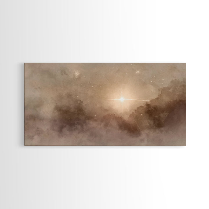 Radiant Promise – Framed Canvas Print – Christian Art – Modern Christian Painting – Christian Christmas Art – Christian Wall Art – Subtle C