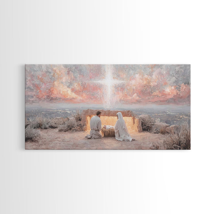 The Guiding Star – Framed Canvas Print – Christian Wall Art – Christian Art Canvas – Jesus Christmas Art – Christian Christmas Art