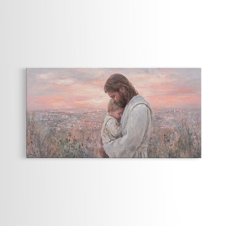 Evening Promise - Framed Canvas Print - Christian Wall Art - Christian Christmas Art - Christian Art Canvas - Christian Decor - Christian A