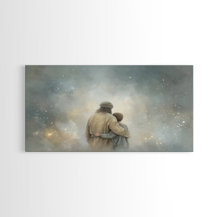 Horizon Blessing - Framed Canvas Print - Christian Art Work - Christian Art Canvas - Jesus Painting - Christian Decor - Christmas Art Print