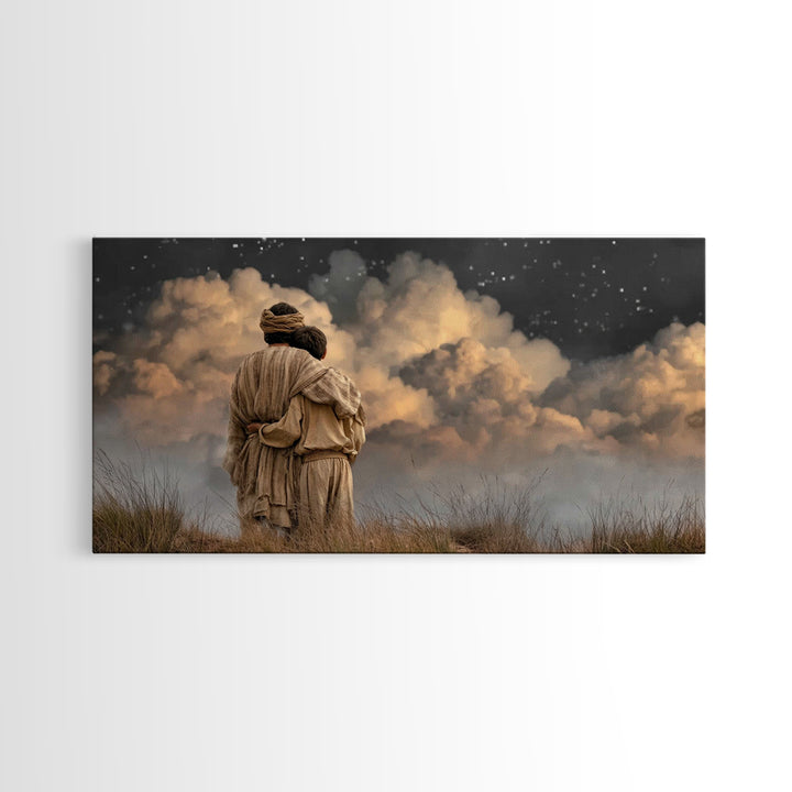 Starry Covenant - Framed Canvas Print - Christian Christmas Art - Christian Wall Art - Christian Decor - Jesus Painting - Christian Art Can