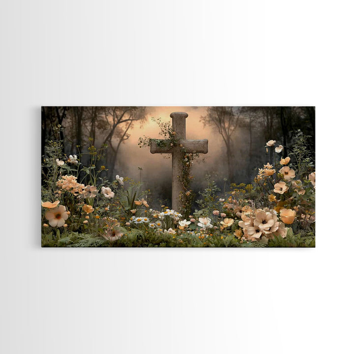 Garden Of Mercy – Framed Canvas Print – Christian Art – Christian Painting – Modern Christian Art – Jesus Canvas Art – Christian Gift Ideas