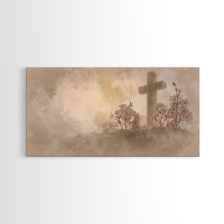 Dawn Of Hope – Framed Canvas Print – Christian Art Canvas – Moody Christian Art – Christian Painting – Christian Wall Art – Vintage Christi