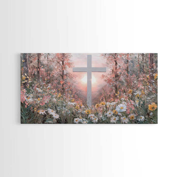 Forest Of Grace – Framed Canvas Print – Christian Wall Art – Christian Painting – Modern Christian Painting – Christian Art Canvas – Christ