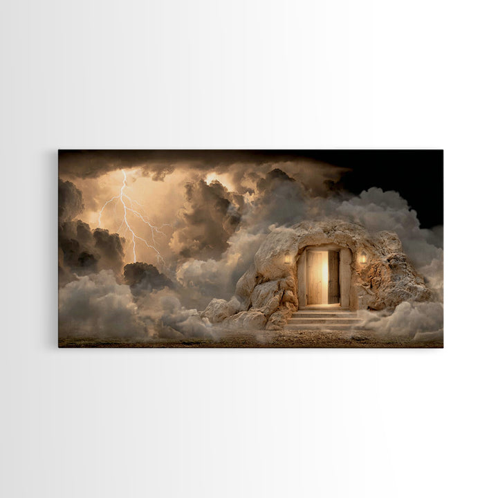 Resurrection Promise – Framed Canvas Print – Christian Wall Art – Christian Christmas Art – Jesus Christmas Art – Christian Decor – Christm