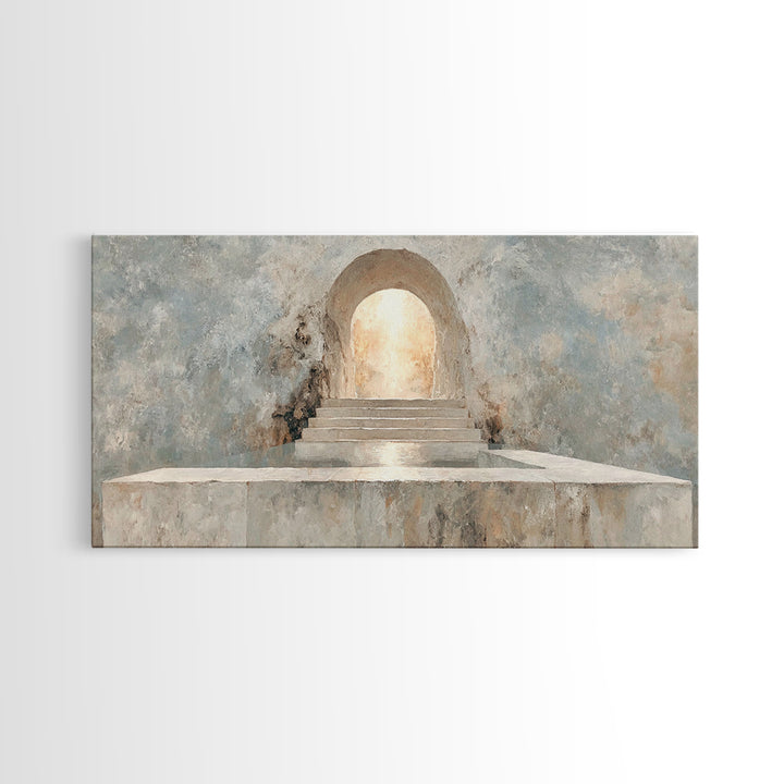 Sacred Passage – Framed Canvas Print – Minimalist Christian Art – Christian Wall Art – Modern Christian Art – Christian Art Print – Subtle