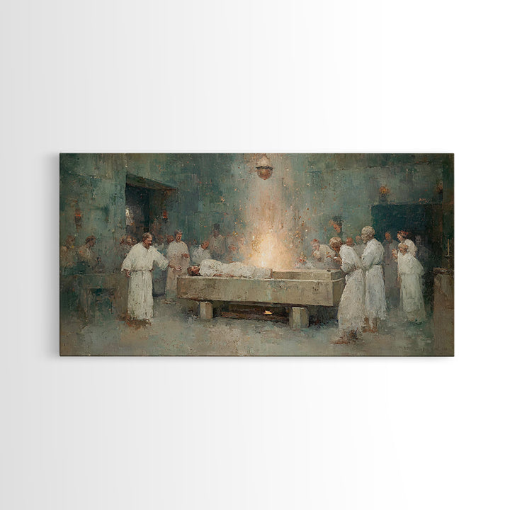 Rite Of Dawn | Framed Canvas Print | Christian Painting | Christian Art Canvas | Christian Decor | Jesus Painting | Christian Wall Art