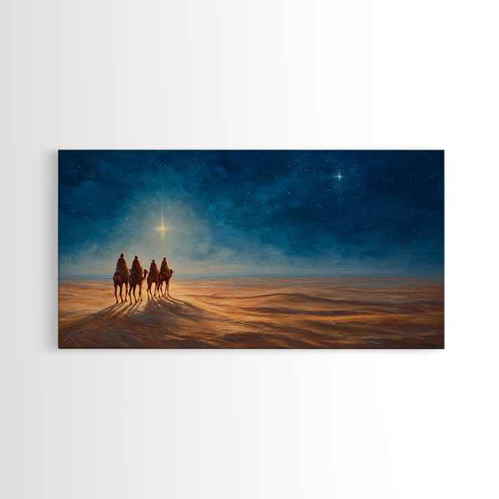Three Kings Rising – Framed Canvas Print – Christian Art Canvas – Christian Wall Art – Christmas Art – Christian Christmas Art – Christian
