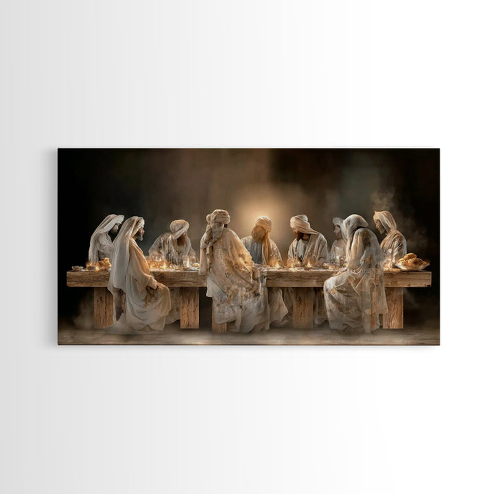 Sacred Gathering – Framed Canvas Print – Christian Art Canvas – Jesus Painting – Christian Wall Art – Christmas Art – Christian Decoration