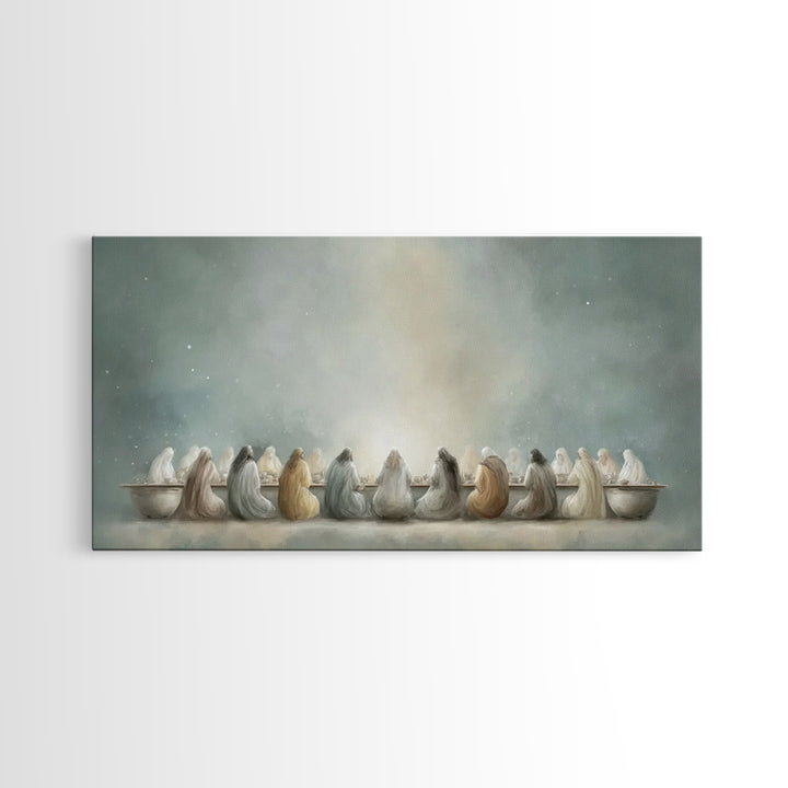 Last Supper Grace – Framed Canvas Print – Christian Art Canvas – Christian Art Print – Christian Wall Art – Christian Christmas Art – Chris