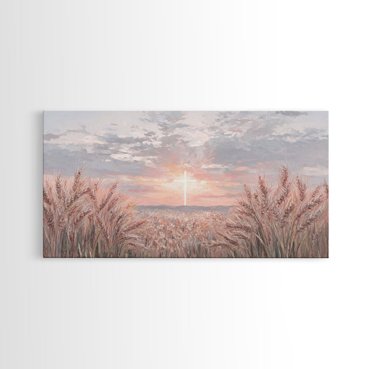Field Of Promise | Framed Canvas Print | Christian Art Canvas | Christian Wall Art | Christian Painting | Christian Decor | Christian Art P