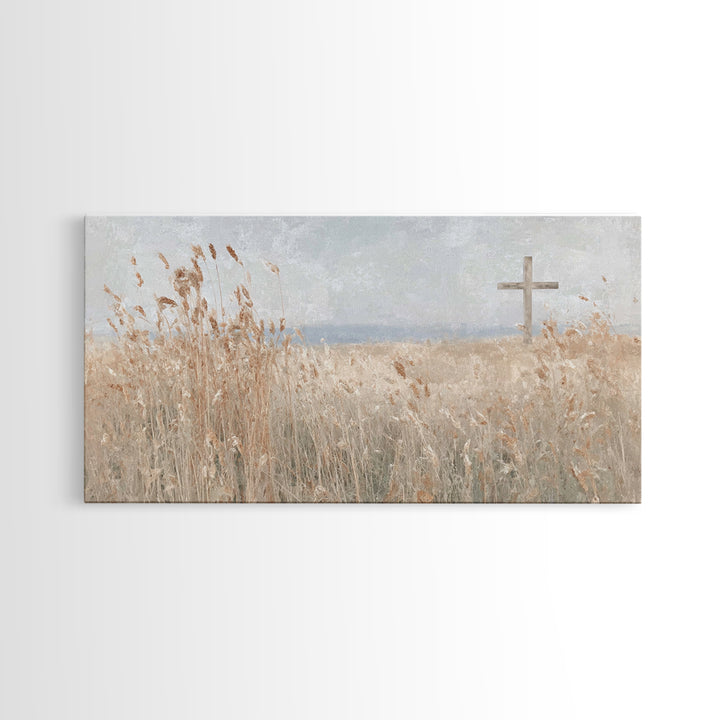 Horizon Of Mercy – Framed Canvas Print – Christian Art Print – Christian Wall Art – Christian Art Canvas – Christian Decor – Minimalist Chr