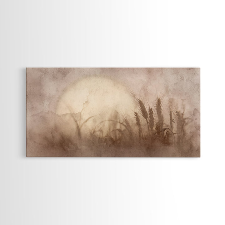 Wheatland Dawn, Framed Canvas Print, Christian Art Canvas, Christian Decor, Christian Wall Art, Christian Painting, Christian Art Prints