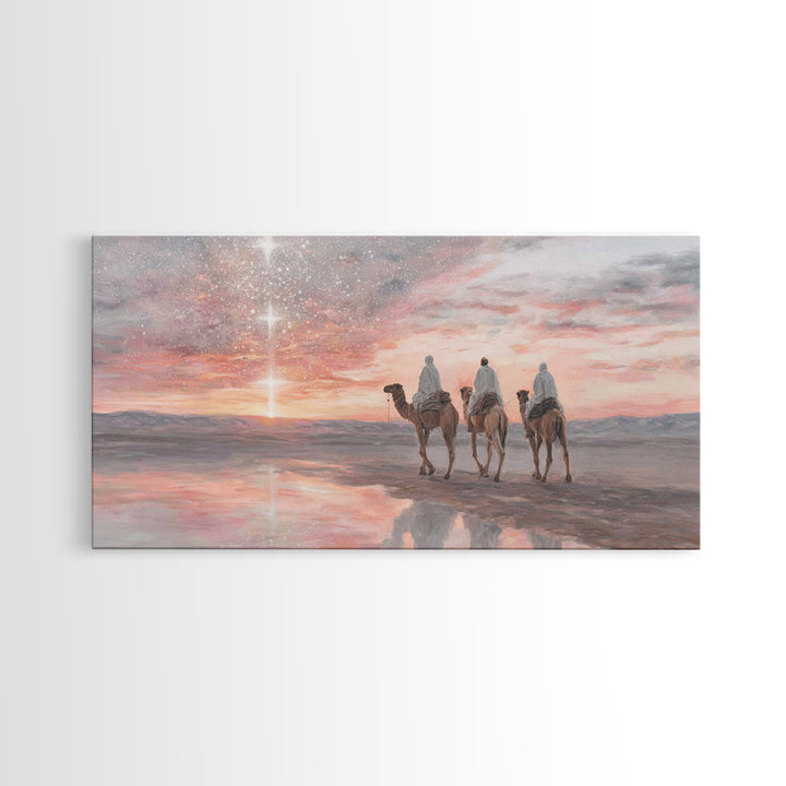 Starward Journey – Framed Canvas Print – Christian Art Canvas – Christian Christmas Art – Christian Wall Art – Christmas Decor – Christian