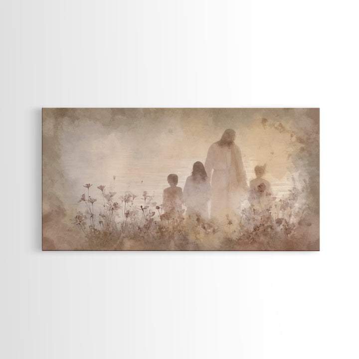 Morning Haven – Framed Canvas Print – Christian Art Canvas – Christian Wall Art – Jesus Painting – Moody Christian Art – Christian Christma