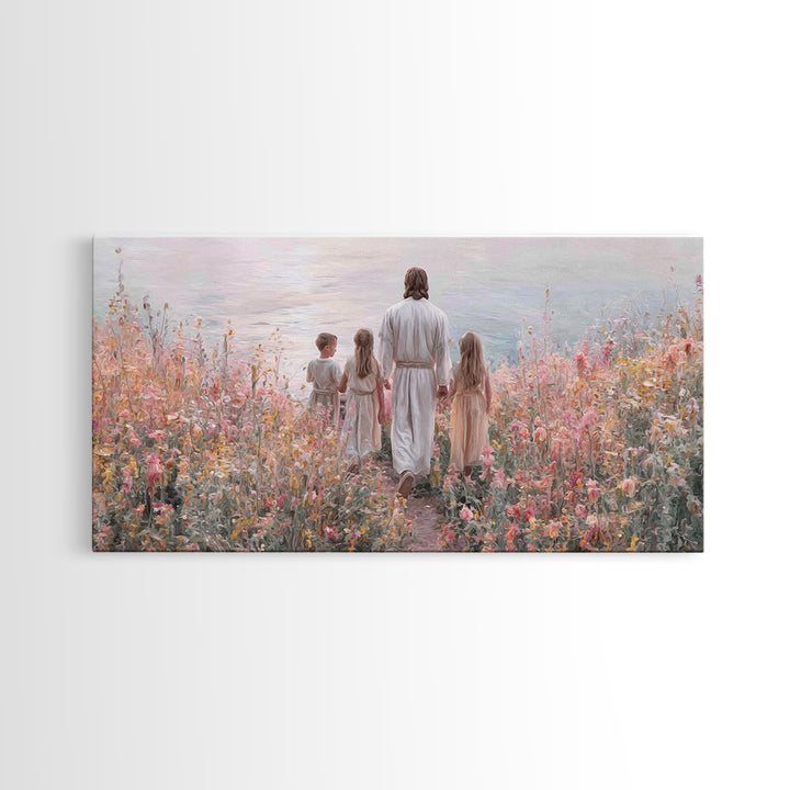 Gentle Light – Framed Canvas Print – Christian Wall Art – Jesus Painting – Christian Art Canvas – Christian Decorations – Christmas Art Pri