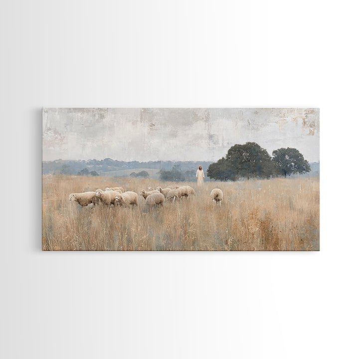 Dawn Of Peace – Framed Canvas Print – Christian Art Canvas – Christian Wall Art – Jesus Painting – Christian Decor – Modern Christian Art –