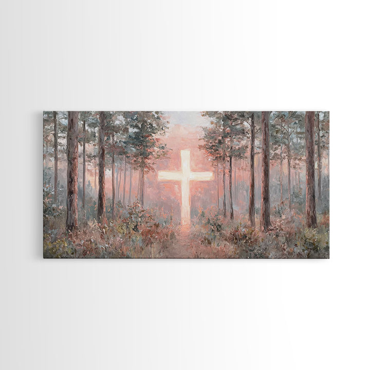 Lighted Path – Framed Canvas Print – Christian Art Canvas – Christian Wall Art – Christian Art – Christian Decor – Christmas Art Work – Chr