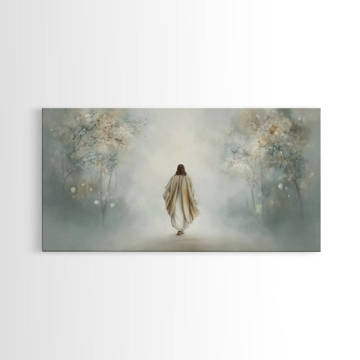 Morning Sanctuary – Framed Canvas Print – Jesus Painting – Christmas Wall Art – Christian Art Canvas – Christian Wall Art – Christian Art
