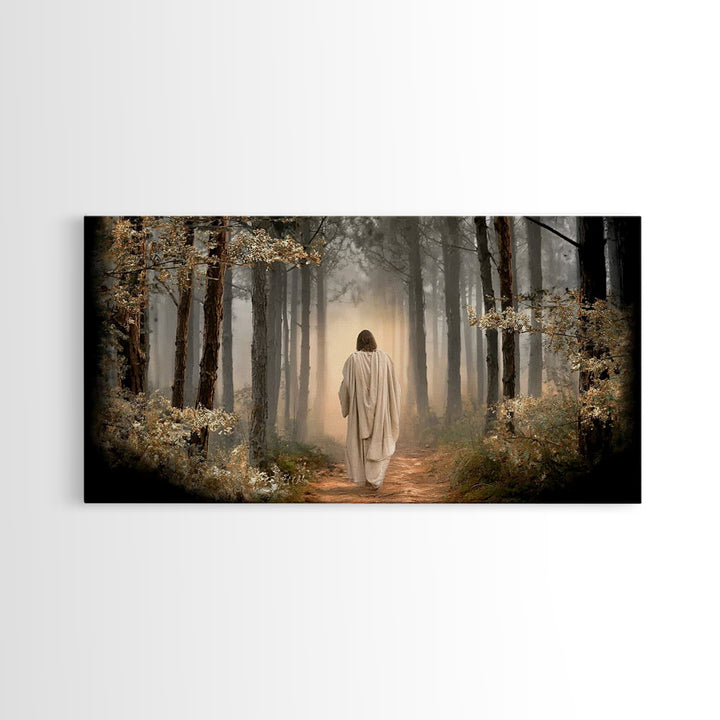Autumn Prayer Path – Framed Canvas Print – Christian Wall Art – Jesus Canvas Art – Christian Art Canvas – Christmas Art – Christian Gift