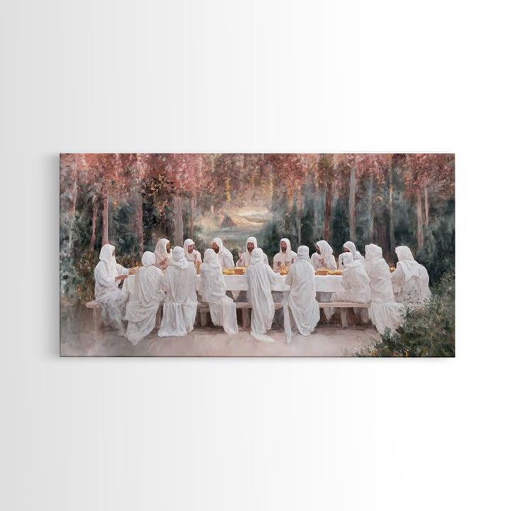 Garden Communion – Framed Canvas Print – Christian Art Canvas – Christian Art – Jesus Painting – Christian Wall Art – Christian art gift