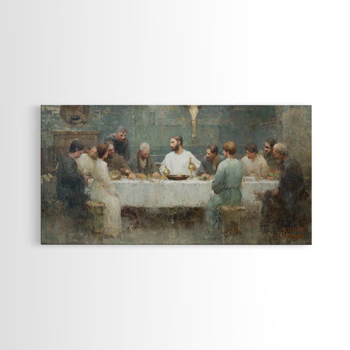 Holy Fellowship – Framed Canvas Print – Christian Art Canvas – Christian Art – Christian Wall Art – Jesus Painting – Christian gift ideas