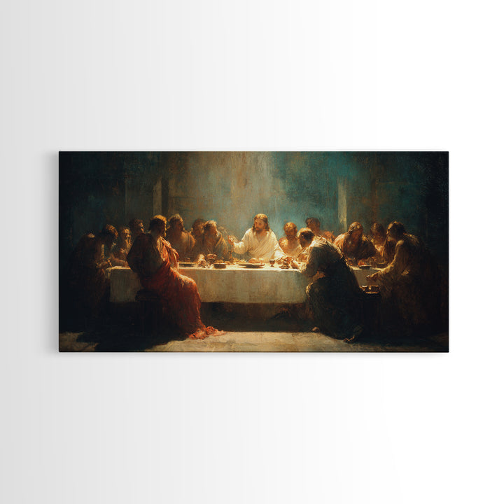 Last Light Gathering – Framed Canvas Print – Christian Art Print – Christian Art – Jesus Painting – Christian Wall Art – Christian Art Canv