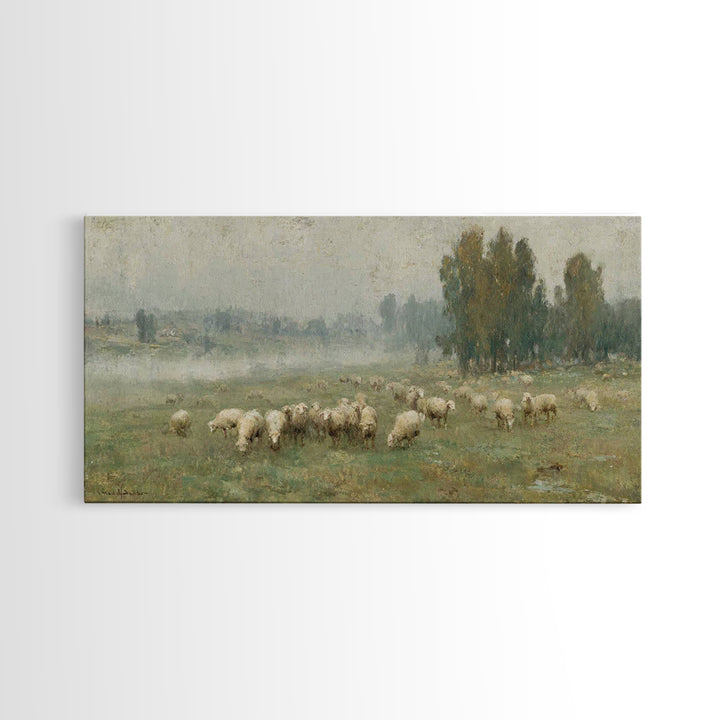 Hillside Stillness | Framed Canvas Print | Christian Art Canvas | Christmas Art | Christian Wall Art | Jesus Painting | Christian Gift Idea