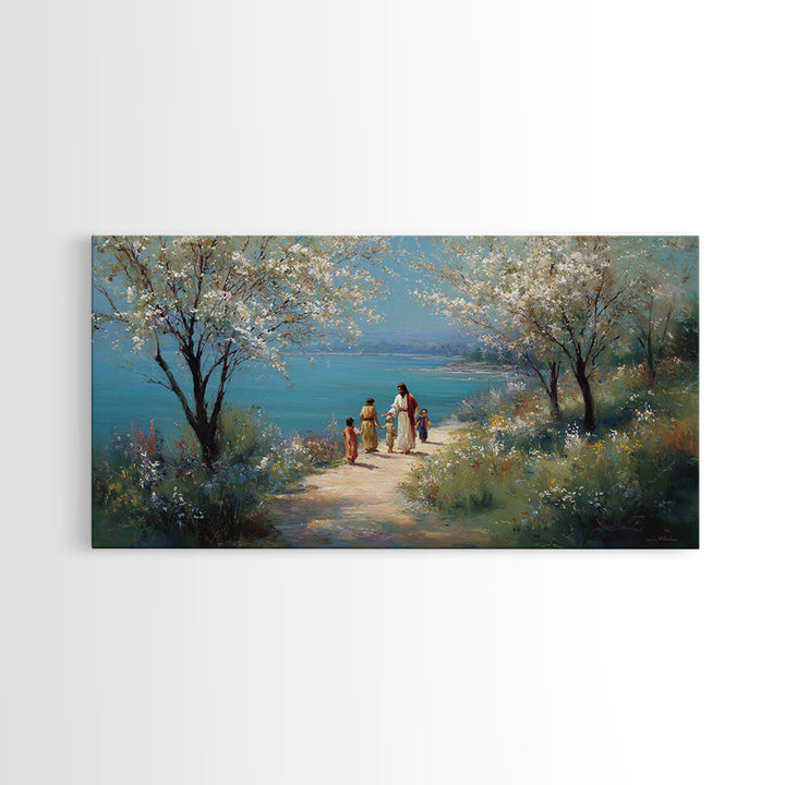 Path Of Grace – Framed Canvas Print – Christian Wall Art – Christian Art Canvas – Jesus Painting – Christian Gift Ideas – Christian Decor –
