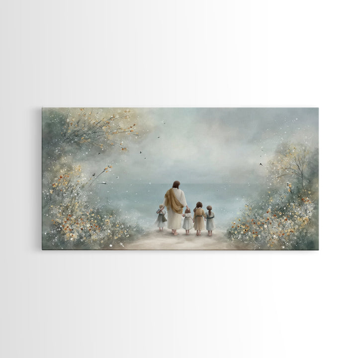 Path Of Mercy – Framed Canvas Print – Christian Wall Art – Christian Art Canvas – Jesus Painting – Christian Christmas Art – Christian Deco