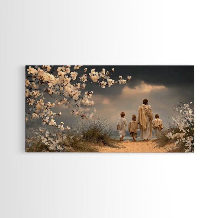 Evening Promise – Framed Canvas Print – Christian Wall Art – Christian Art Canvas – Jesus Painting – Christian Gift – Subtle Christian Art