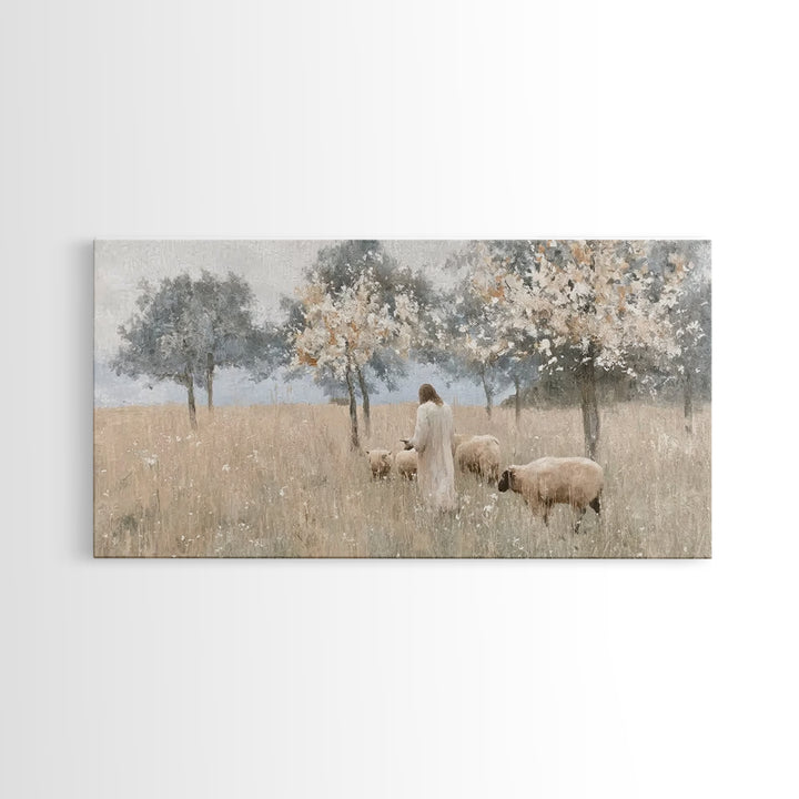 Fields Of Mercy – Framed Canvas Print – Christian Art Canvas – Christian Wall Art – Jesus Painting – Vintage Christian Art – Christian Chri