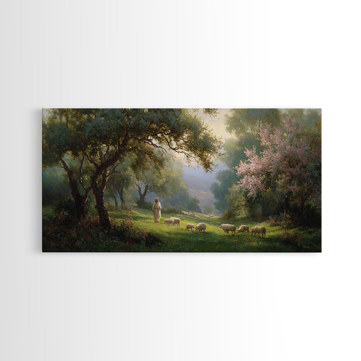 Garden Of Peace | Framed Canvas Print | Christian Wall Art | Christian Art Canvas | Jesus Painting | Modern Christian Art | Christian Chris