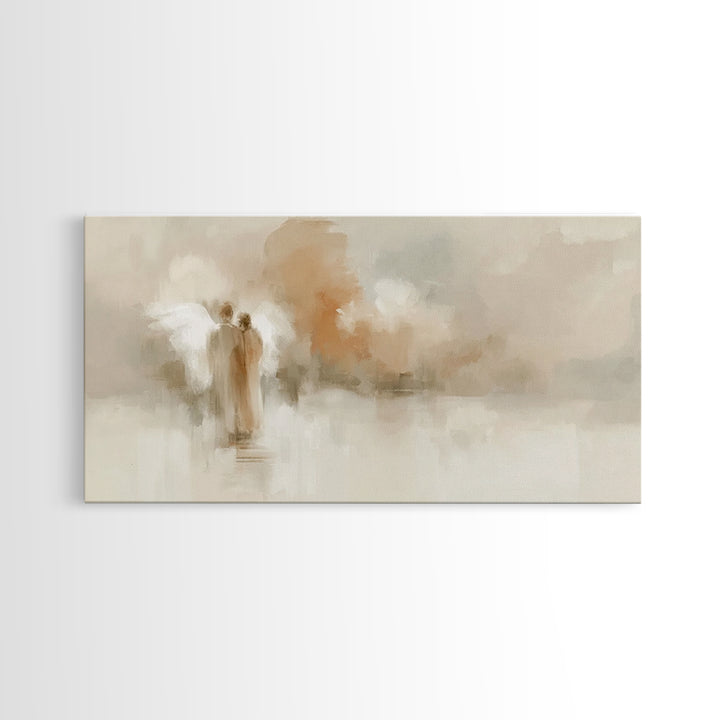 Heavenly Whispers | Framed Canvas Print | Christian Art Canvas | Minimalist Christian Art | Abstract Christian Art | Christian Wall Art