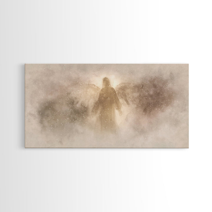 Celestial Stillness – Framed Canvas Print – Christian Art Canvas – Angel Art – Christian Wall Art – Subtle Christian Art – Christmas Art