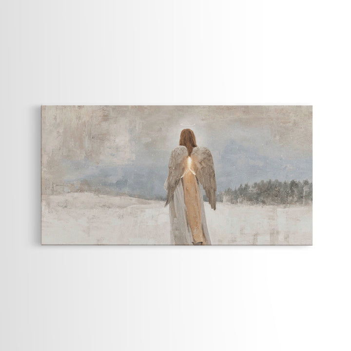 Angel Of Stillness | Framed Canvas Print | Christian Art Canvas | Minimalist Christian Art | Christian Wall Art | Subtle Christian Art | Ch
