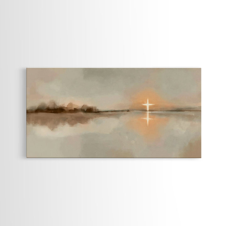 Horizon Of Hope | Framed Canvas Print | Christian Christmas Art | Christian Art Canvas | Modern Christian Art | Christian Wall Art | Christ