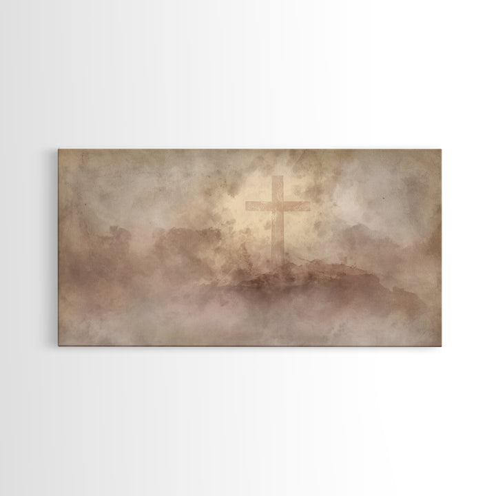 Cross Of Hope – Framed Canvas Print – Christian Wall Art – Christian Art Canvas – Christian Art – Christian Decor