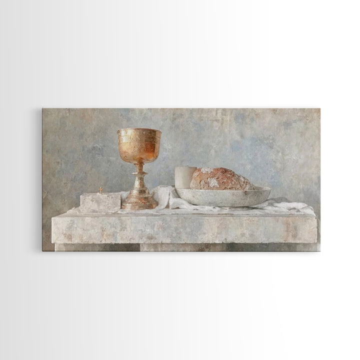 Bread Of Grace – Framed Canvas Print – Christian Wall Art – Christian Art Canvas – Christian Art – Minimalist Christian Art