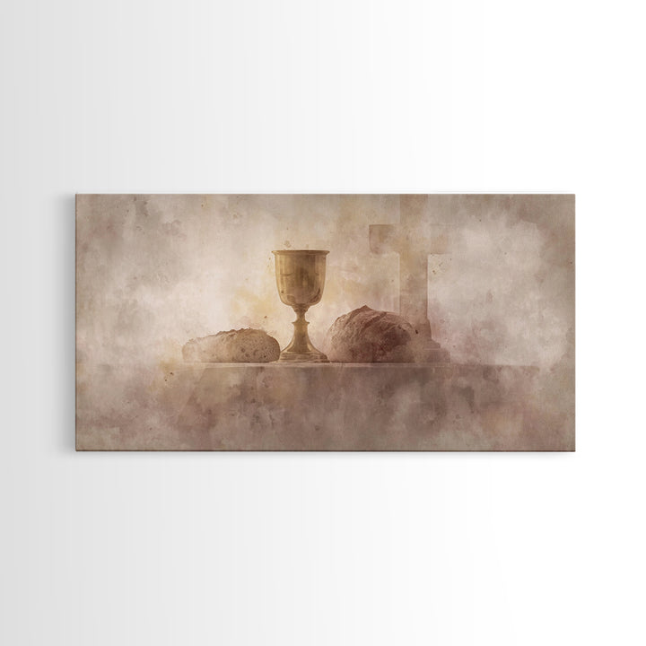 Holy Table Light – Framed Canvas Print – Christian Art Canvas – Christian Painting – Christian Wall Art – Christian Art