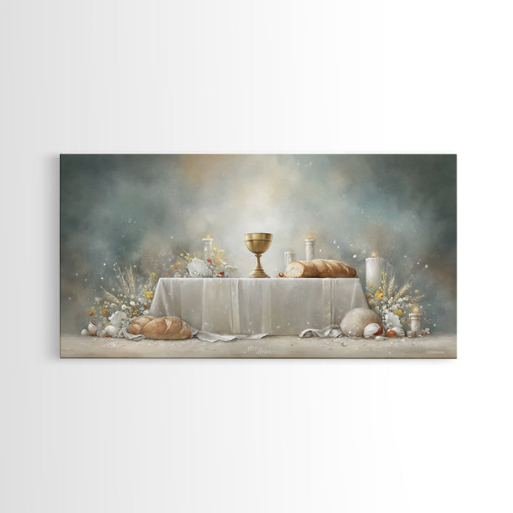 Eternal Feast Glow – Framed Canvas Print – Christian Wall Art – Christian Art – Christian Art Canvas – Christian Decor