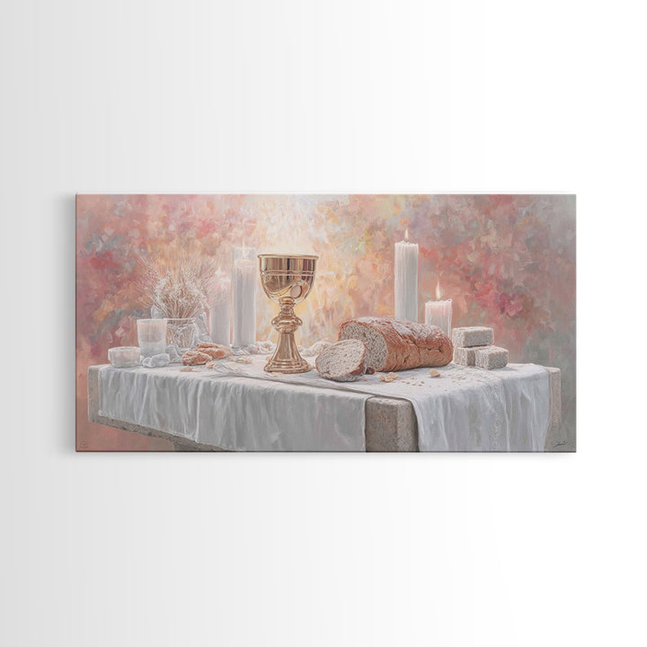 Bread Of Blessing - Framed Canvas Print - Christian Wall Art - Christian Art Canvas - Modern Christian Art - Christian Gift Ideas - Christi