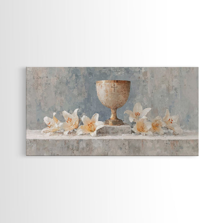 Lily Sanctuary - Framed Canvas Print - Christian Wall Art - Christian Art Canvas - Minimalist Christian Art - Subtle Christian Art - Christ