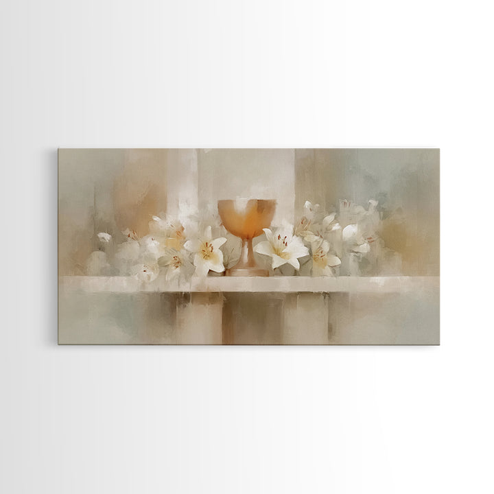 Radiant Communion - Framed Canvas Print - Christian Wall Art - Christian Art Canvas - Abstract Christian Art - Christian Painting - Unique