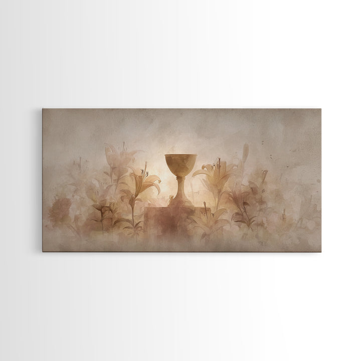 Golden Reverence - Framed Canvas Print - Christian Wall Art - Christian Art Canvas - Moody Christian Art - Christian Paintings - Framed Chr