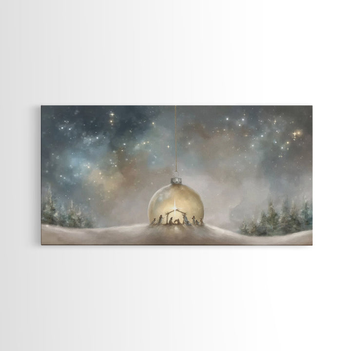 Star Of Bethlehem – Framed Canvas Print – Christian Christmas Art – Christmas Wall Art – Christian Art Canvas – Framed Christmas Art – Chri