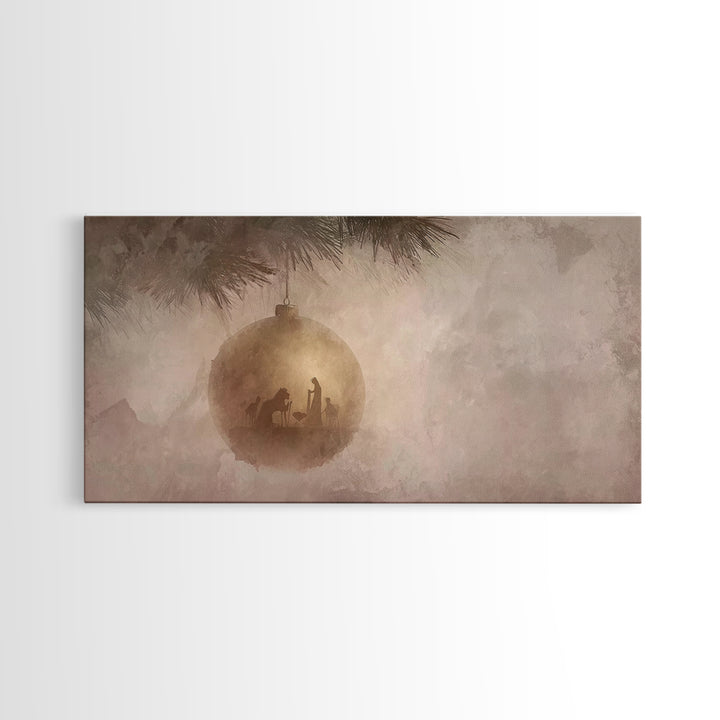 Bethlehem Light – Framed Canvas Print – Christmas Wall Art – Christian Christmas Art – Christian Art Prints – Christian Christmas Decor – F